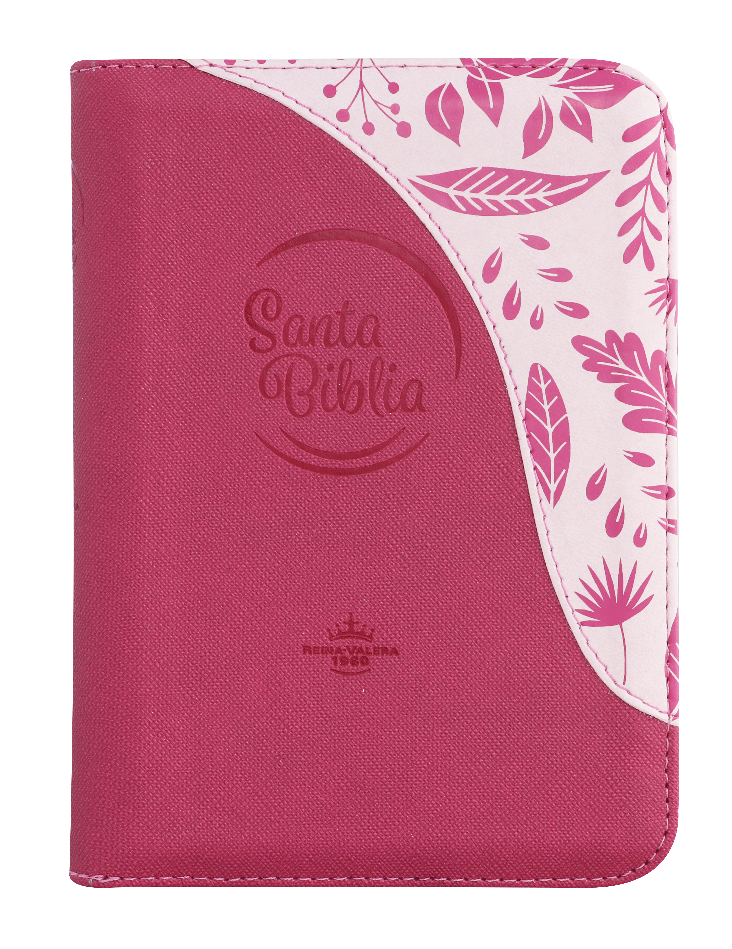 Biblia Reina Valera 1960 Cierre Fucsia Rosa Canto Plata Qr