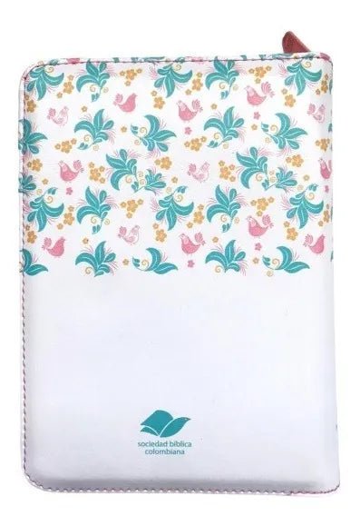 Biblia Reina Valera 1960 con cierre palabras de Jesús en rojo imitación piel verde canto blanco