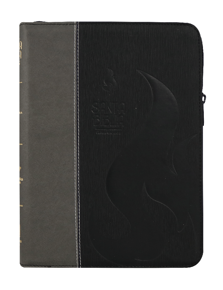 Biblia Reina Valera 1960 Letra Gigante Cierre Índice Gris Qr