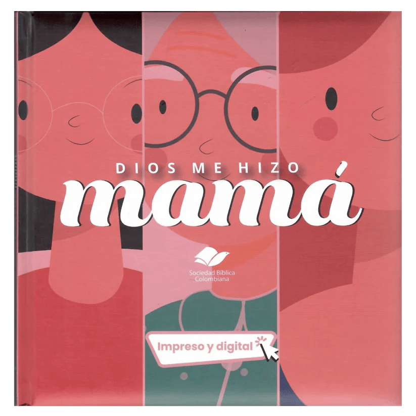 Porción Reina Valera Contemporánea – 373 – Letra 8 pts – 21x21 cm – Dios Me Hizo Mamá – Rojo