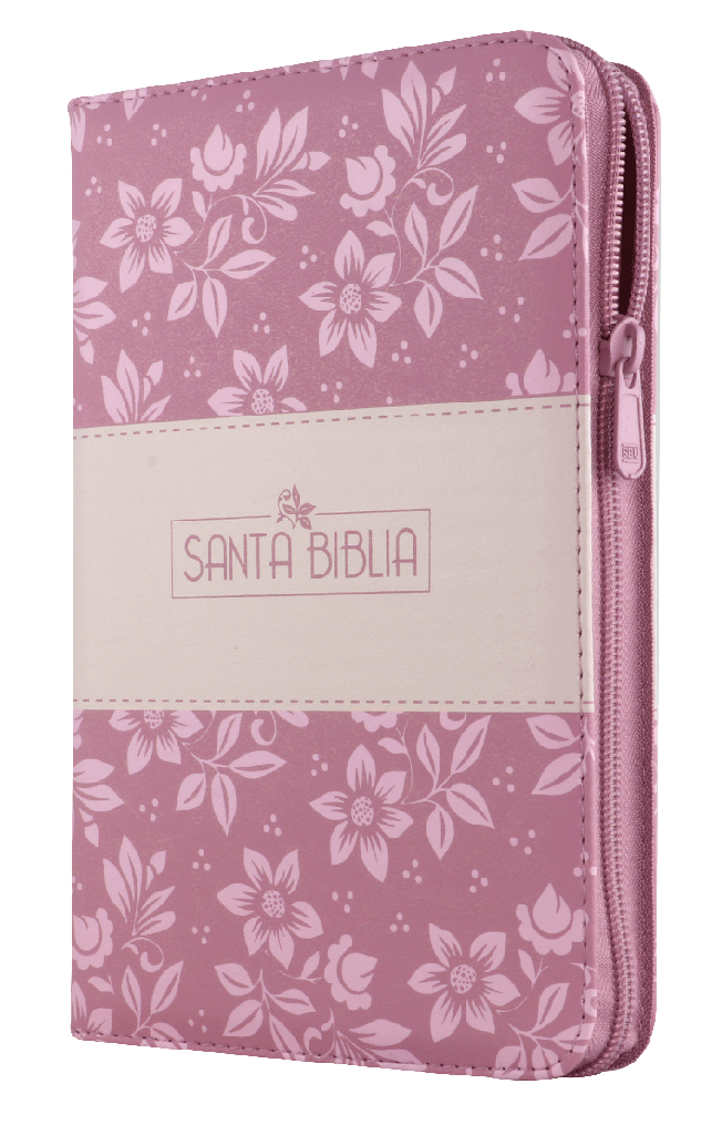 Biblia Reina Valera 1960 Letra Grande Cierre Rosa Flores Qr