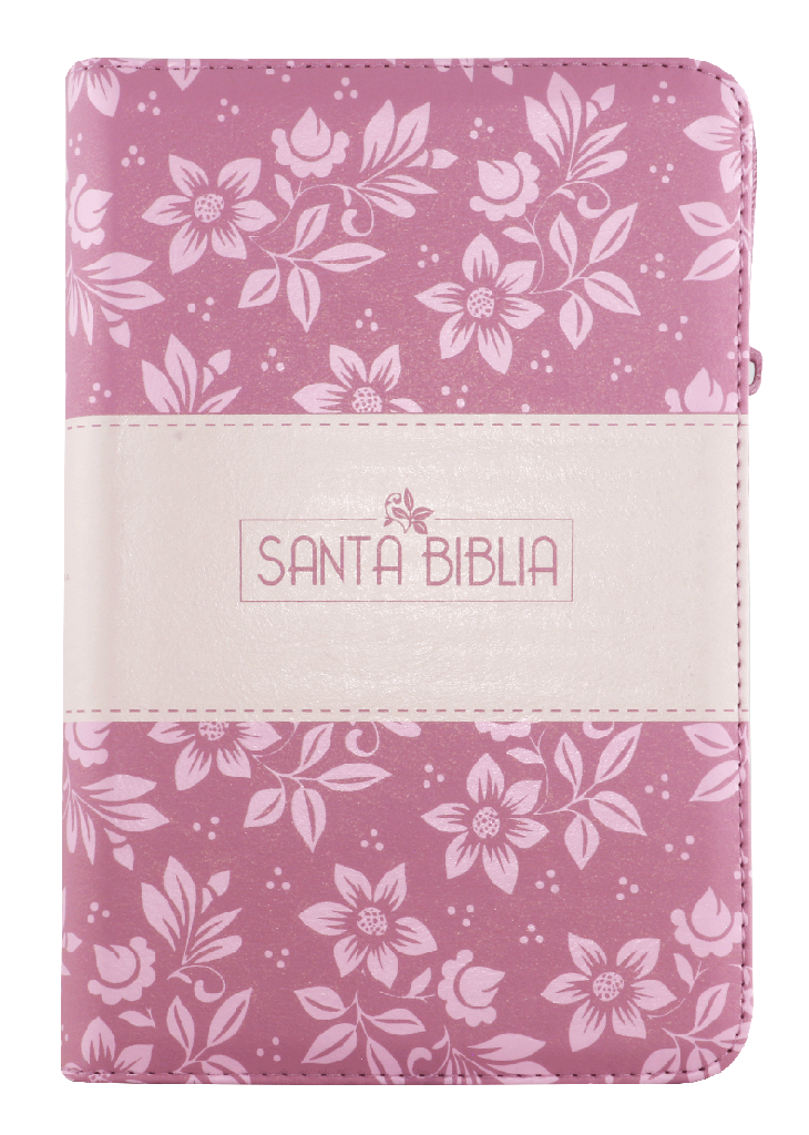 Biblia Reina Valera 1960 Letra Grande Cierre Rosa Flores Qr