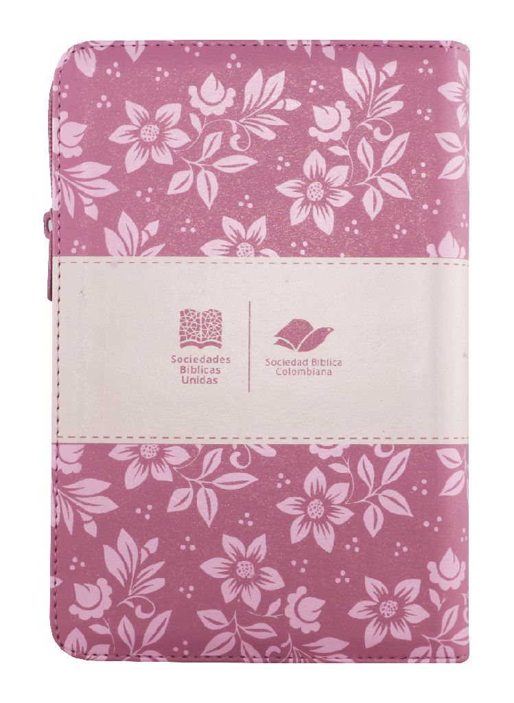 Biblia Reina Valera 1960 Letra Grande Cierre Rosa Flores Qr