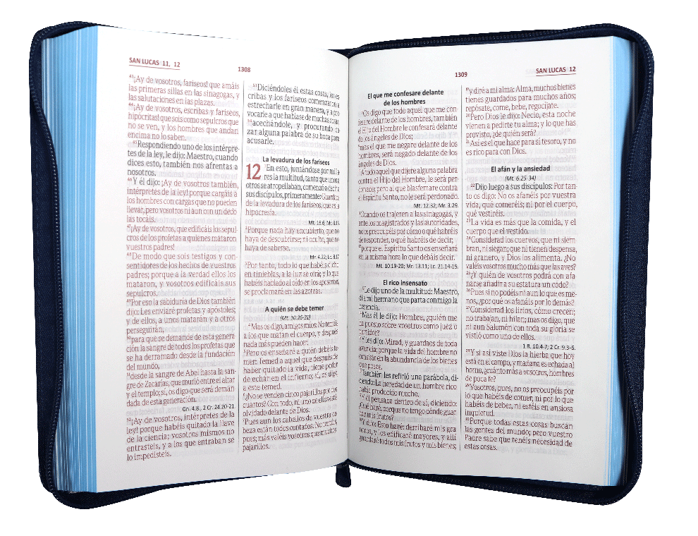 Biblia Reina Valera 1960 Letra Grande Cierre Pjr Azul Qr