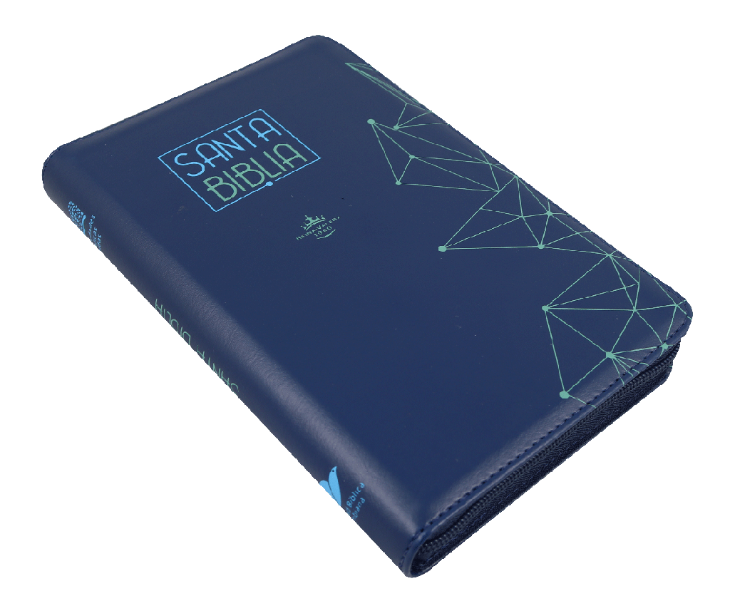 Biblia Reina Valera 1960 Letra Grande Cierre Pjr Azul Qr