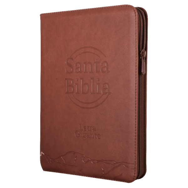 Biblia Reina Valera 1960 – 086C – Letra 14 pts – 18x24,5 cm – Palabras de Jesús en Rojo – Cierre con Índice – Marron