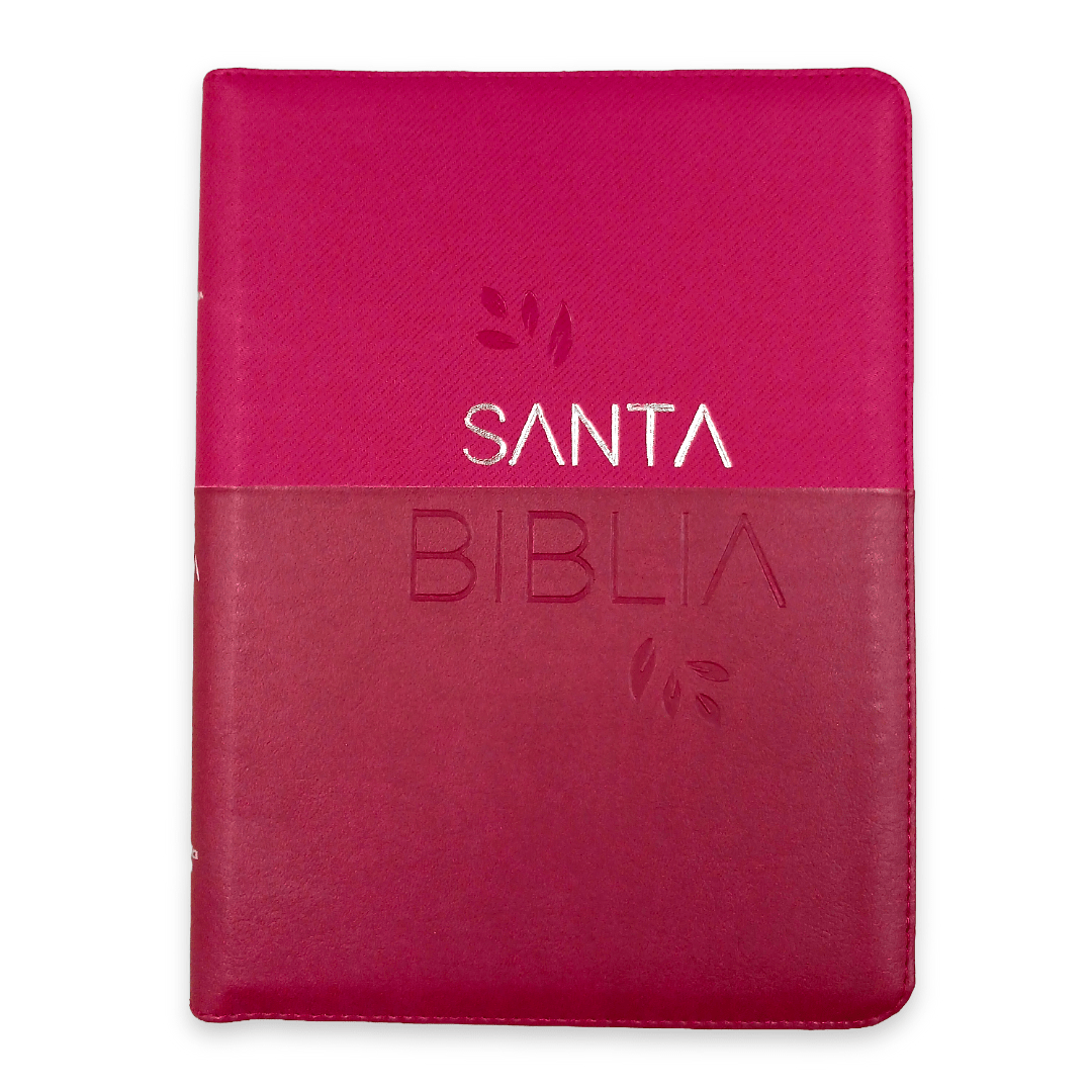 Biblia Reina Valera 1960 – 086 – Con Concordancia – Letra 12 pts – 17x23,5 cm – Palabras de Jesús en Rojo – Cierre con Índice – Tapa PU Cereza/Vino