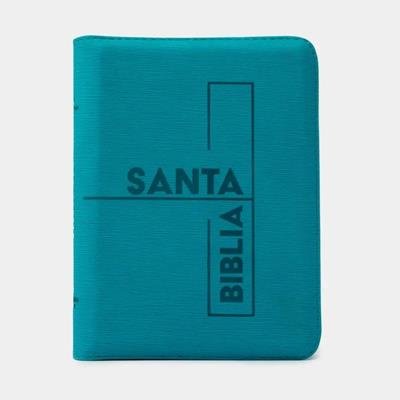 Biblia Reina Valera 1960 Concordancia Cierre Mediana Letra 9 Puntos Azul Jade Qr Edición Especial