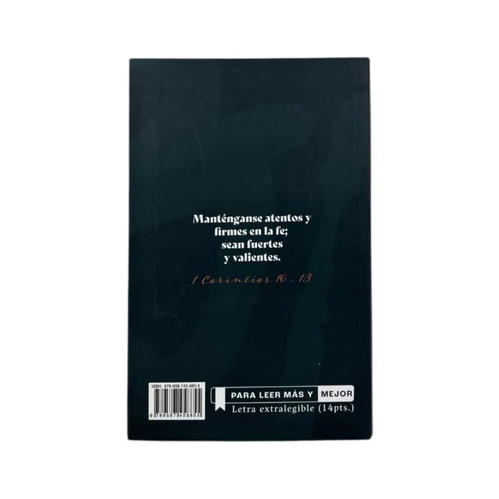 Biblia Reina Valera 1960 letra grande flexible azul canto blanco