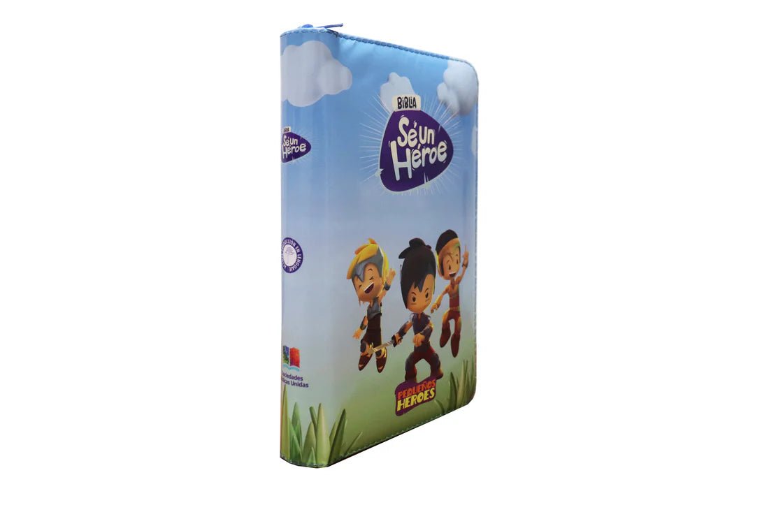 Biblia Traducción al Lenguaje Actual letra grande con cierre palabras de Jesús en rojo vinilo Héroes azul canto pintado