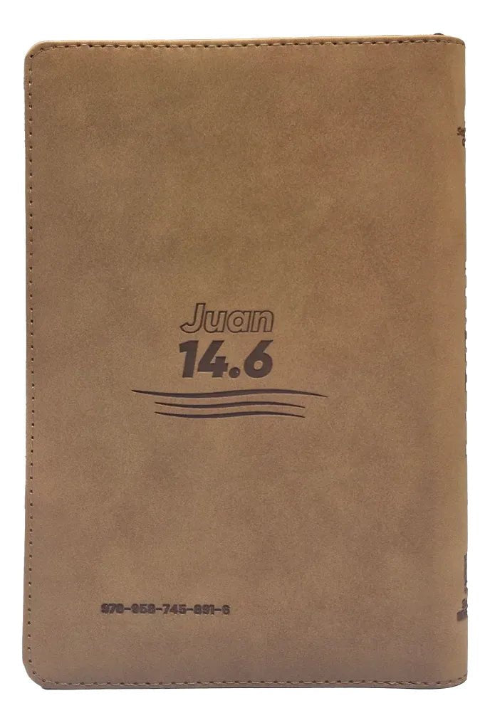 Biblia Traducción al Lenguaje Actual letra grande con cierre color miel canto dorado "Nuevo"