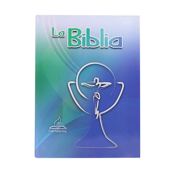 Biblia Dios Habla Hoy letra grande tapa dura azul canto blanco con deuterocanónicos