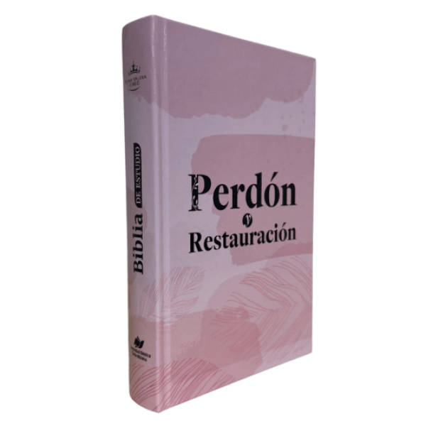 BIBLIA REINA VALERA 1960 063EELGPJR L 10p 13x21 TAPA DURA ROSA PJR AZUL PERDON Y RESTAURACION