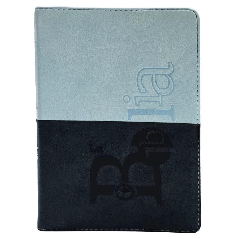 Biblia Traducción al Lenguaje Actual letra grande azul oscuro/azul claro canto plateado