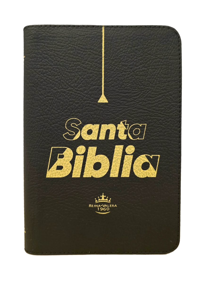 BIBLIA REINA VALERA 1960 65ueZ 21x13 CIERRE TAPA IMITACION PIEL NEGRO