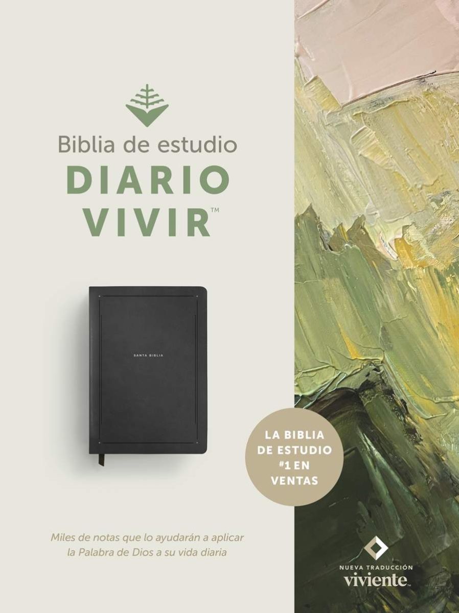Biblia de Estudio del Diario Vivir Nueva Traducción Viviente – Tapa Imitación Piel Café con Índice, Letra 11pt, 18x25 cm