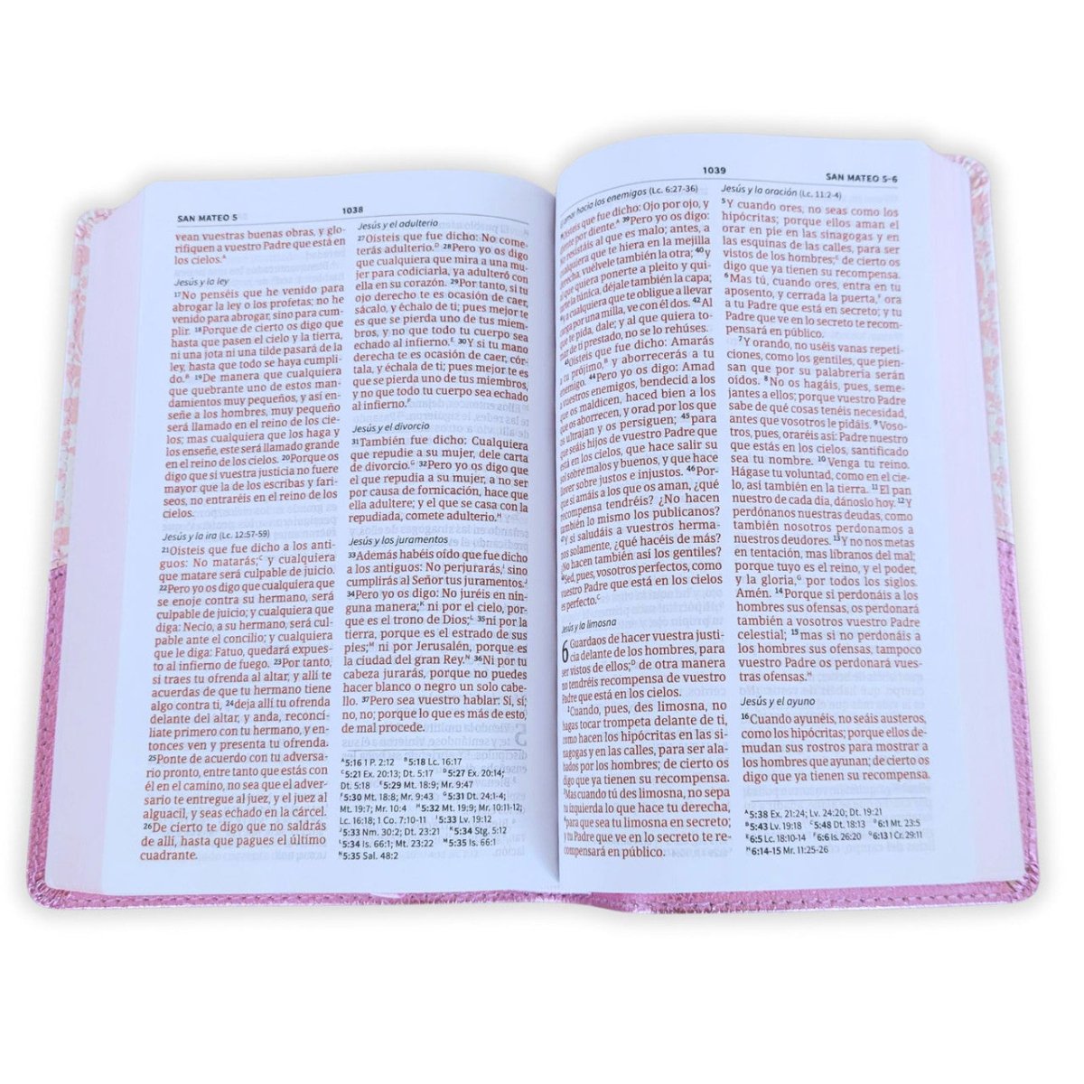Biblia Mis Quince Reina Valera 1960 – Tapa Imitación Piel Rosa Floreado