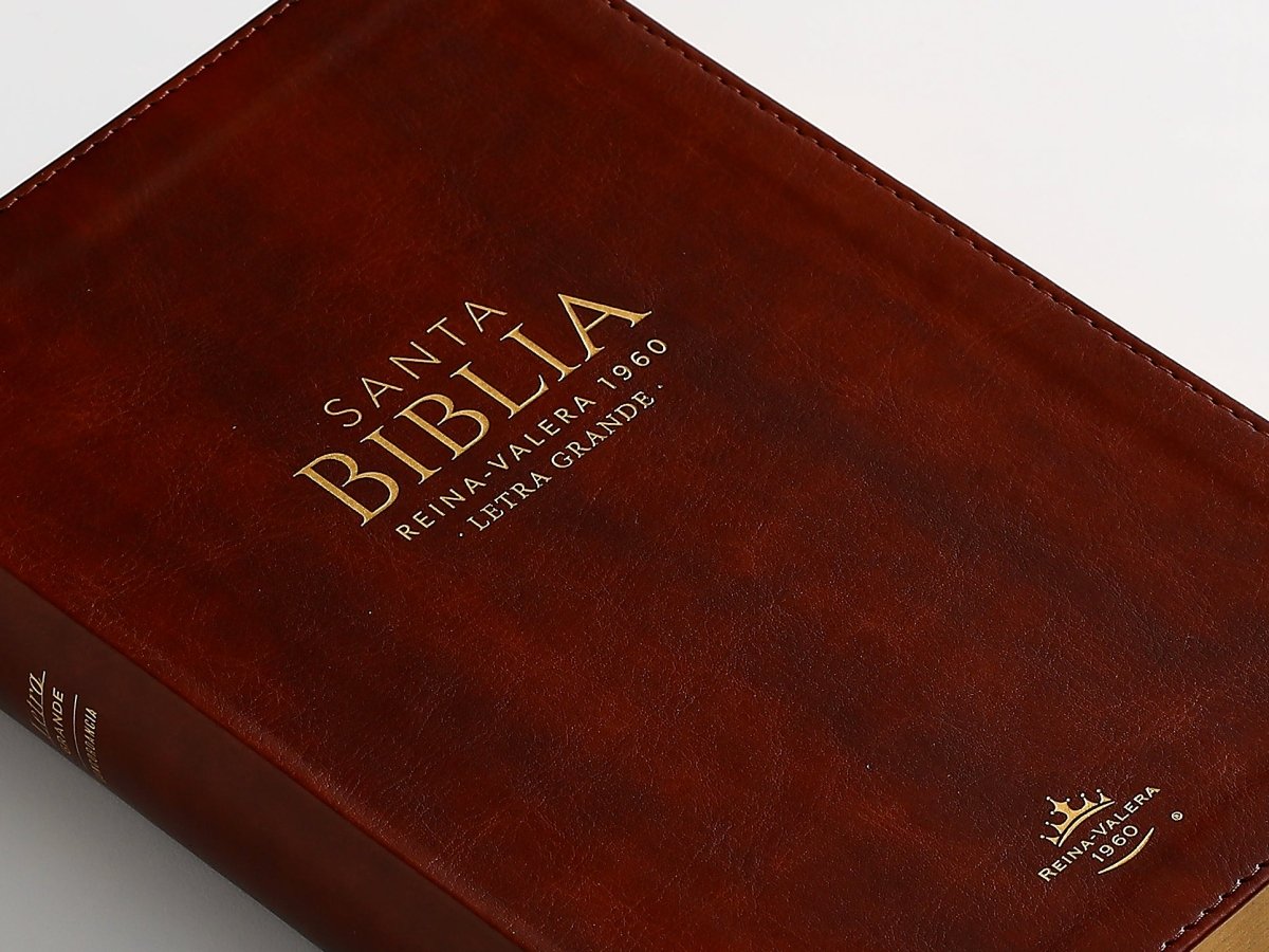 Biblia Reina Valera 1960 · 13,8x21,2 cm · Letra grande 12,5 pt · Edición clásica · Tapa imitación piel café