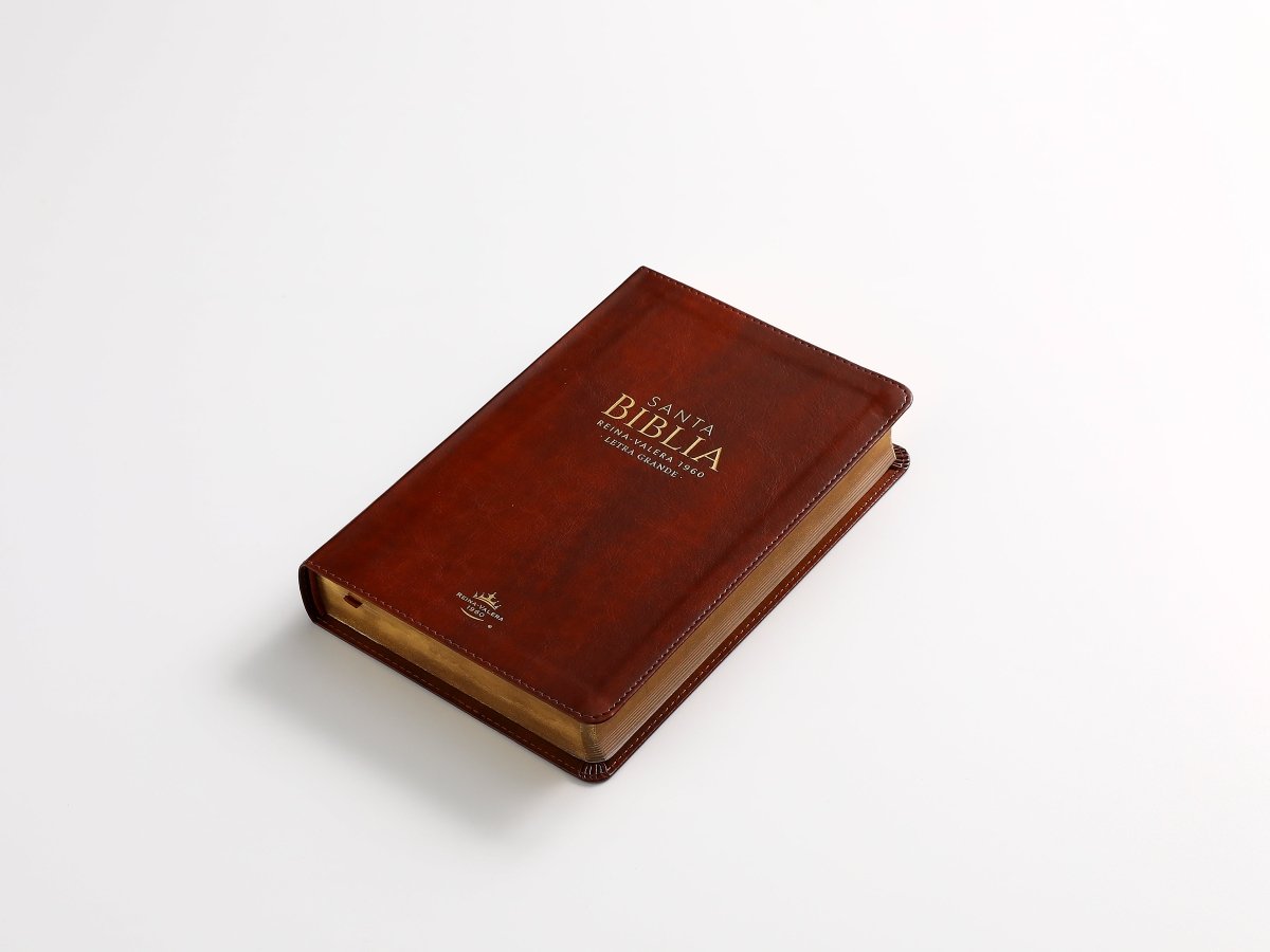 Biblia Reina Valera 1960 · 13,8x21,2 cm · Letra grande 12,5 pt · Edición clásica · Tapa imitación piel café