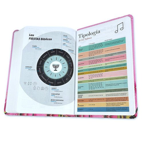 Biblia Reina Valera 1960 065 Letra Grande pjr Flores En Rosa