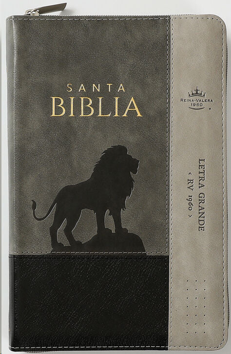Biblia RVR065LG czti PJR Inspiración León Negro/gris/gris