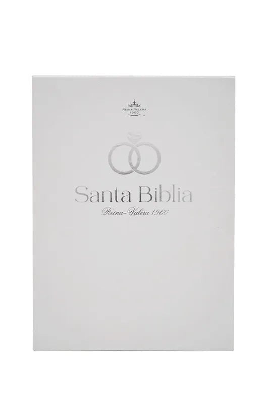 Biblia Reina Valera 1960 065Cti L 12P 14X21 Pjr Especial De Bodas Blanco Canto Plateado Con Índice Y Caja De Lujo