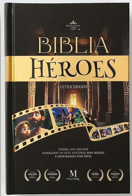 BIBLIA RVR60 BIBLIA RVR063C LG 12P 15 X 22 HÉROES TAPA DURA NEGRA