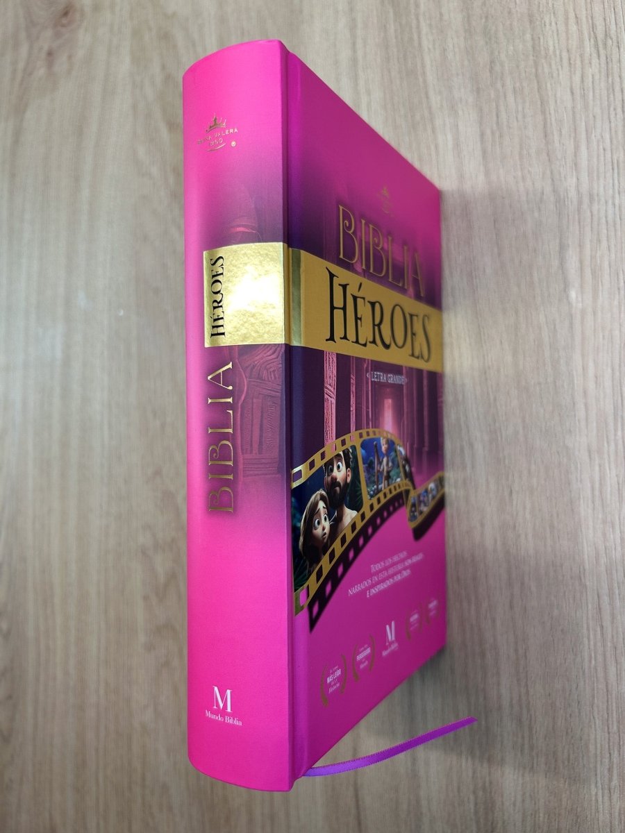 BIBLIA RVR60 BIBLIA RVR063C LG 12P 15 X 22 HÉROES TAPA DURA ROSA