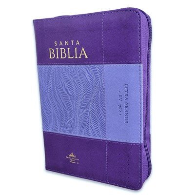 Biblia Reina Valera 1960 045Czti L 10P 11X16Cm Pjr I/Piel Bicolor Lila/Lila
