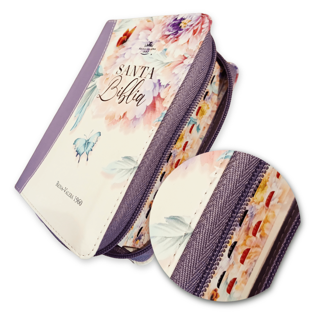 Biblia RVR60 025czti PJR CP jardín lila
