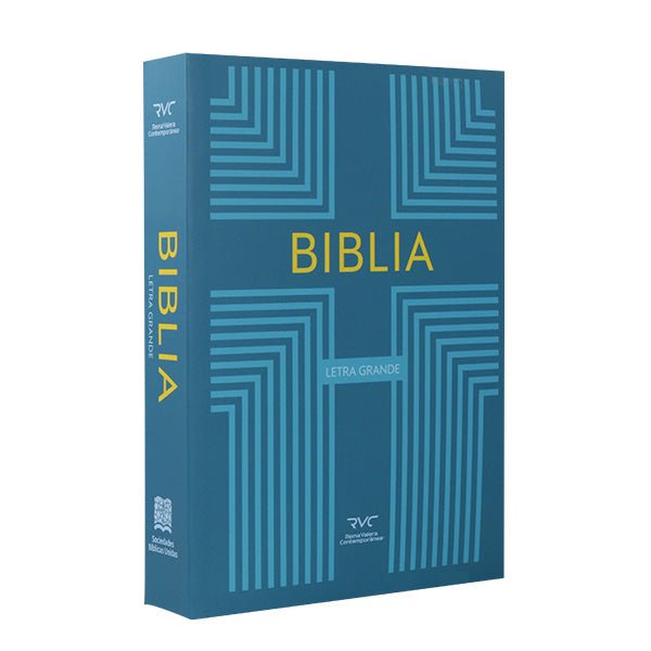 Biblia Reina Valera Contemporánea 12x16 cm Letra Grande PJR Coverflex Azul