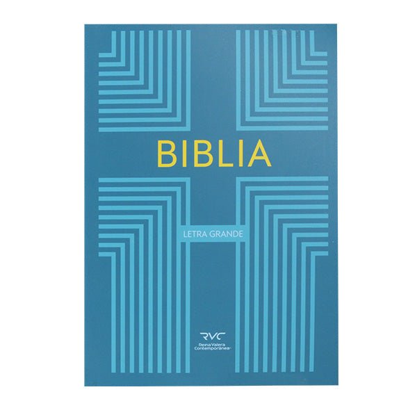 Biblia Reina Valera Contemporánea 12x16 cm Letra Grande PJR Coverflex Azul