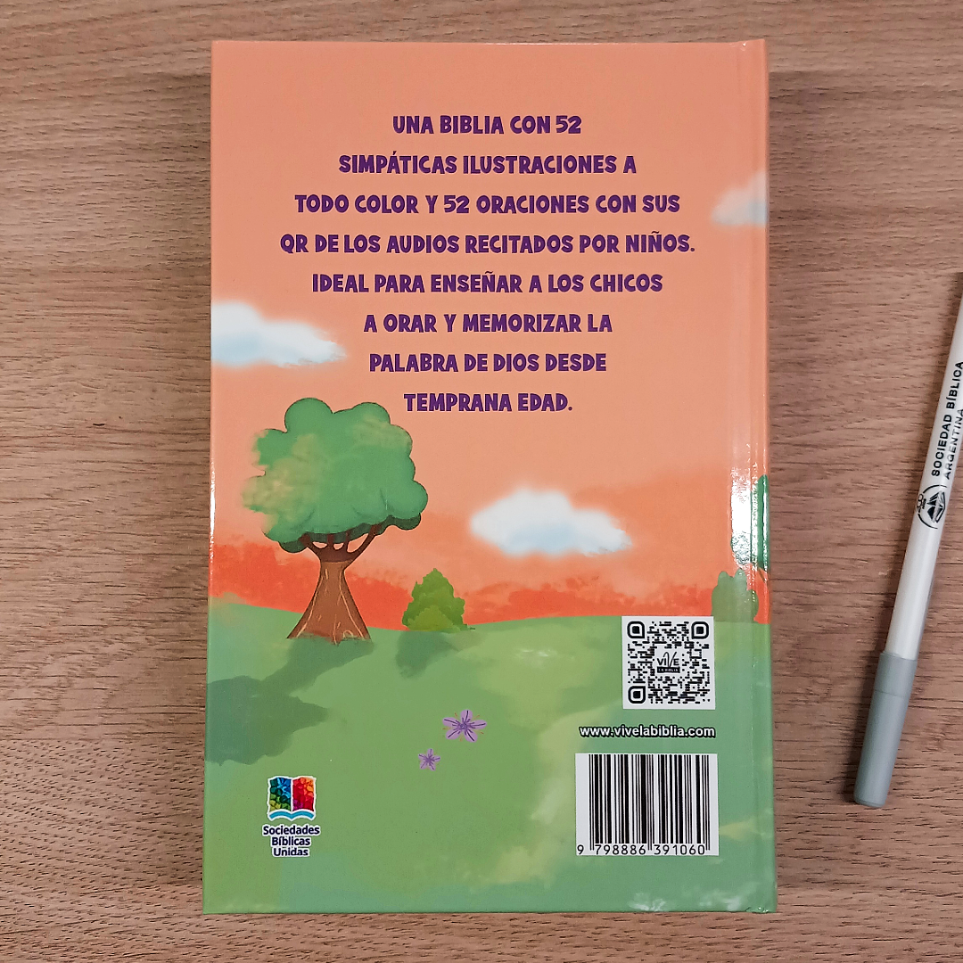 Biblia Ora Conmigo Traducción Lenguaje Actual – Tapa Dura Colores, Palabras de Jesús en Rojo, Letra 12 Puntos