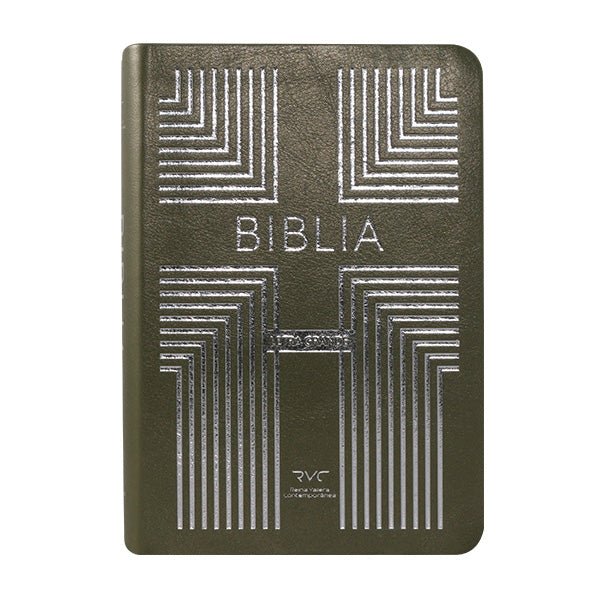 BIBLIA RVC.46cDLGPJR LETRA 10p 12x16 TAPA PU CONCORDANCIA VERDE MARRON