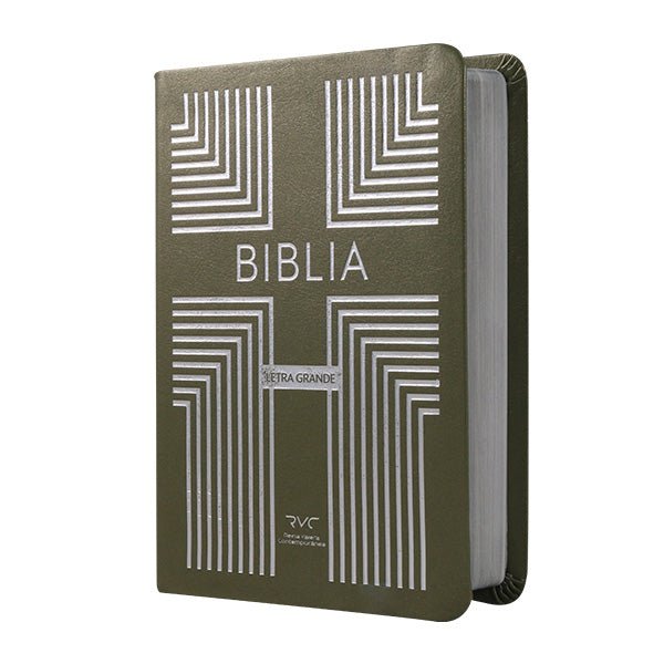 BIBLIA RVC.46cDLGPJR LETRA 13p 12x16 TAPA PU CONCORDANCIA VERDE MARRON