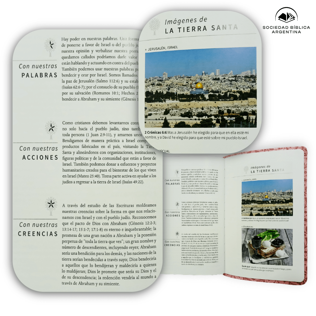 Biblia RVR1960 Tapa PU Rosa con Flores