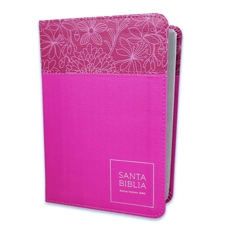 Biblia Reina Valera 1960 045C L 10P 13X18 Pjr Rosa/Rosa Flores