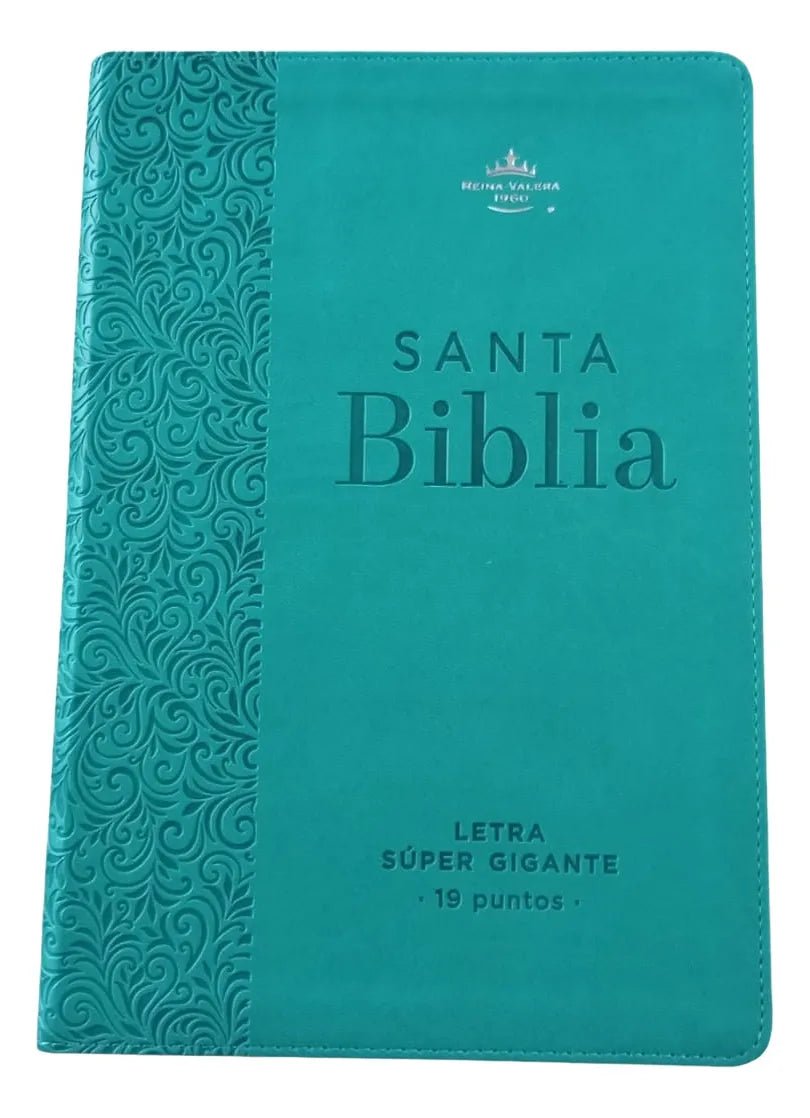 Biblia Reina Valera 1960 088C Lsgi 19P 16X23 Turquesa Floral