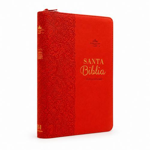 Biblia Reina Valera 1960 – Con Concordancia – Letra 11 pts – 16x23 cm – Palabras de Jesús en Rojo – Cierre – Coral Delicado