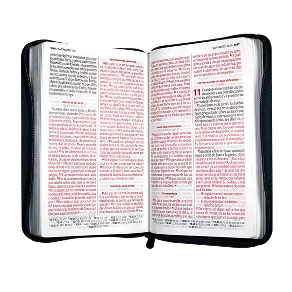Biblia Reina Valera 1960 – 066 – Letra 11 pts Grande – 14x20 cm – Palabras de Jesús en Rojo – Tapa PU – El Camino, la Verdad y la Vida – Azul