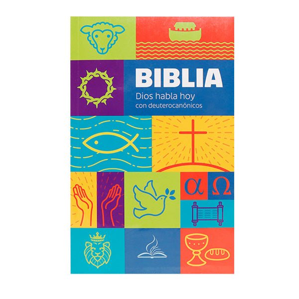 Biblia Dios Habla Hoy con DEUTEROCANÓNICOS económica – Tapa Cartulina Multicolor, 14 x 21 cm, Letra 9 Puntos