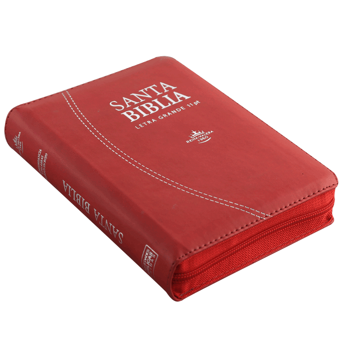 Biblia Reina Valera 1960 Letra Mayor 11 puntos Cierre Indice Tapa Pu Rojo