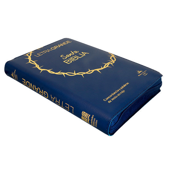 Biblia Reina Valera 1960 Letra 11p PJR cierre índice Covertex Azul