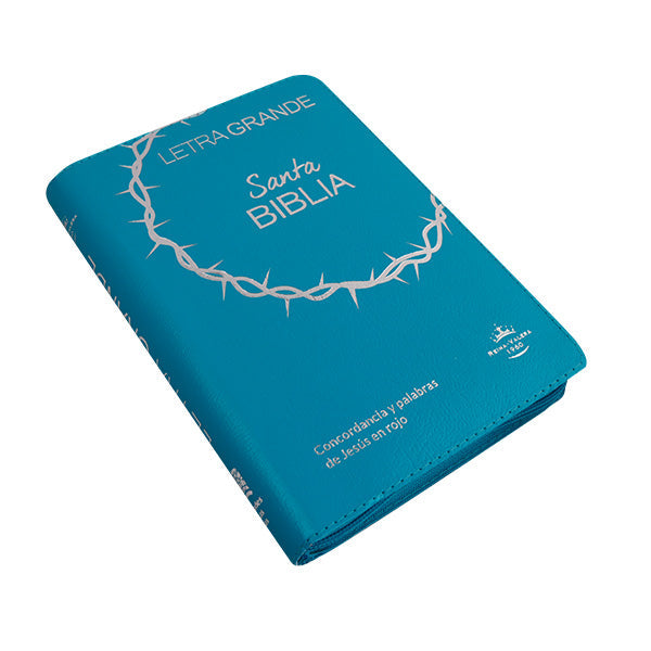 Biblia Reina Valera 1960 Letra 11p PJR cierre índice Covertex Turquesa