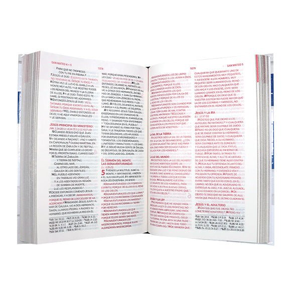 Biblia Reina Valera 1960 Letra Grande Concordancia PJR Mayúscula Tapa Dura Azul