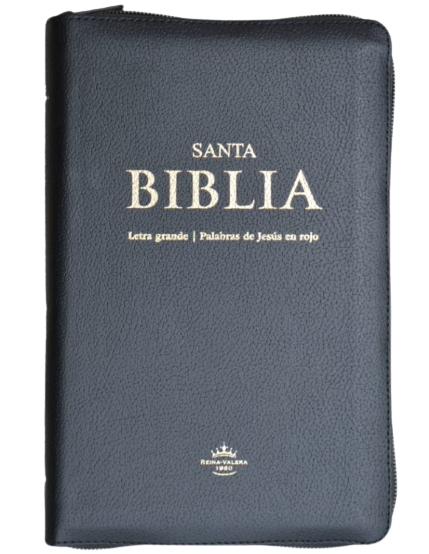 Biblia Reina Valera 1960 Letra Grande PJR Concordancia Cierre Tapa Plastico Negro
