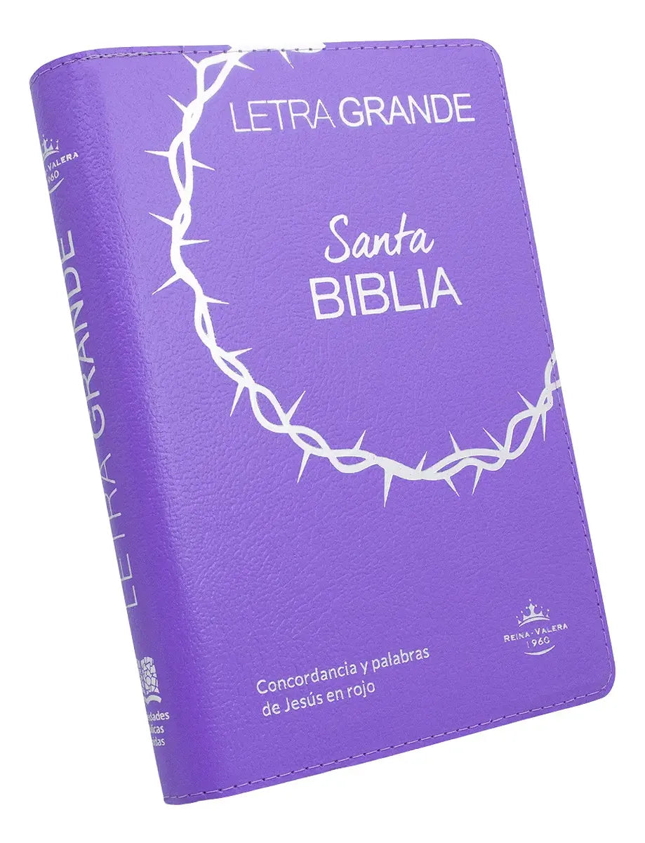 Biblia Reina Valera 1960 Letra 12p PJR cierre índice Covertex Lila