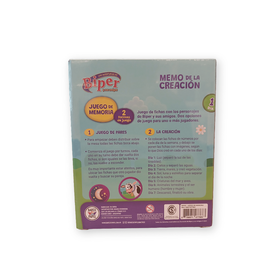 Juego de Memoria “Memo de la Creación” – Biper
