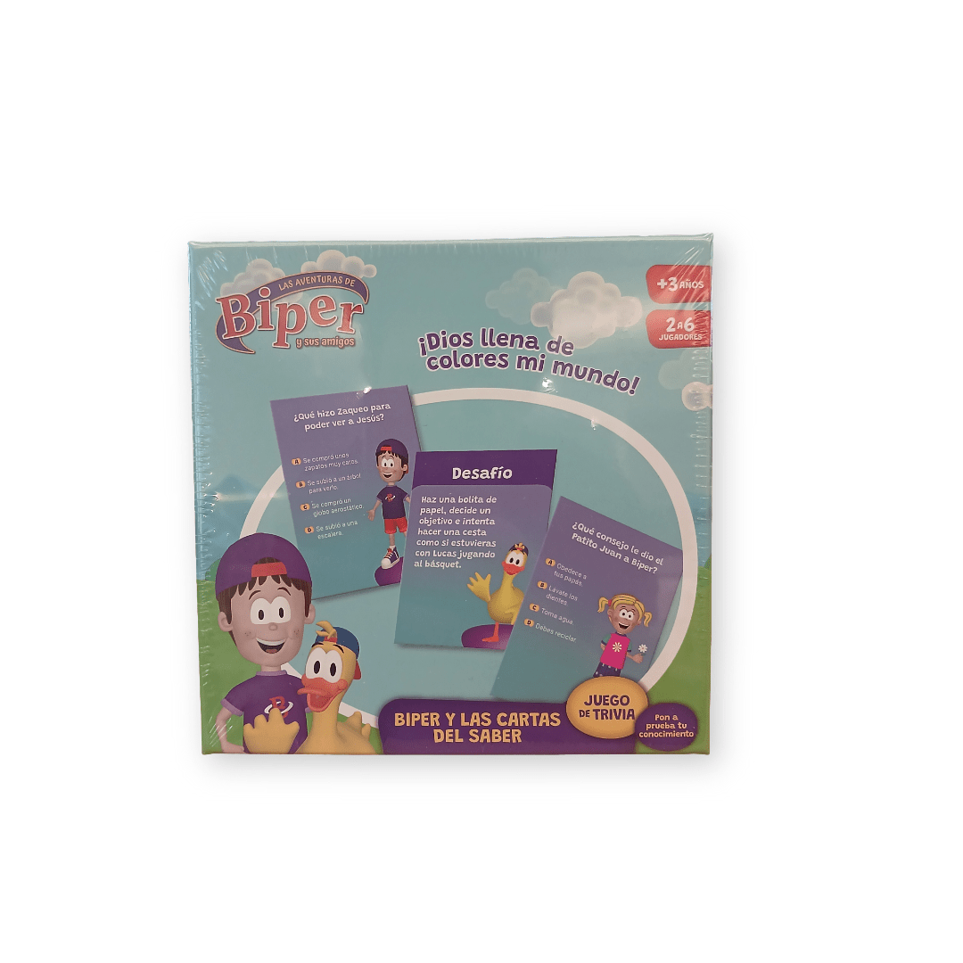 Juego de Trivia Infantil “Biper y las Cartas del Saber”