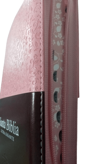 Biblia Reina Valera 1960 Letra grande 14 puntos Concordancia Cierre Indice PJR tapa Pu Rosa Marrón